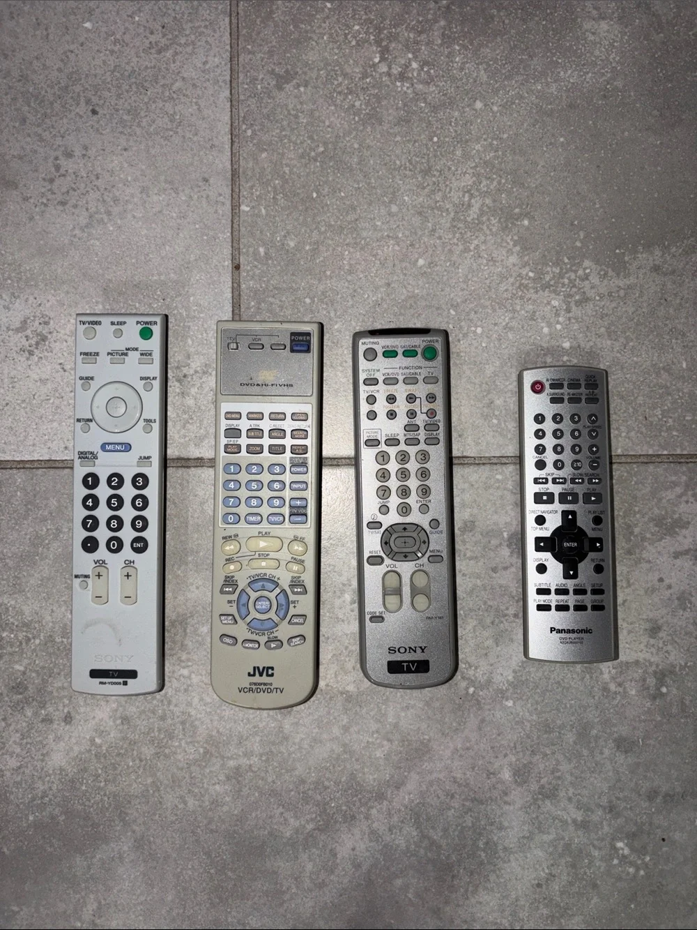 Sony Silver TV Remote Additional Remotes y2k vintage throwback set design prop